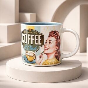 Retro Coffee O'Clock Mug